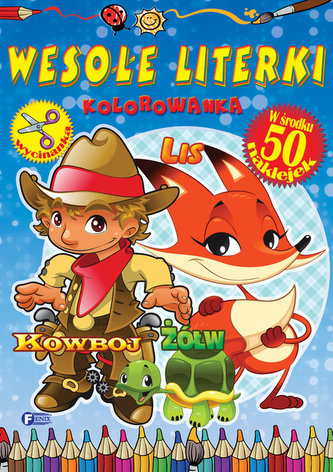 Wesoły lisek. Kolorowanka