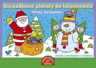 Gwiazdkowe plakaty do kolorowania Witaj bałwanku