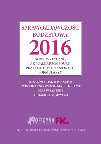 Sprawozdawczość budżetowa 2016