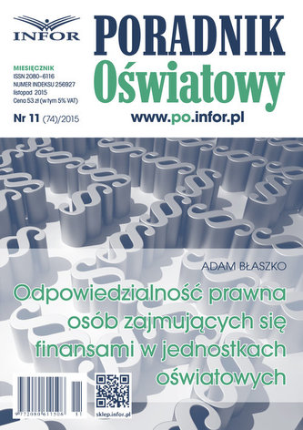 Odpowiedzialność prawna osób zajmujących się finansami w jednostkach oświatowych