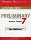 Cambridge English Preliminary 7 Student's Book without answers