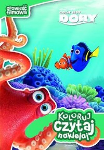 Gdzie jest Dory. Koloruj, czytaj, naklejaj