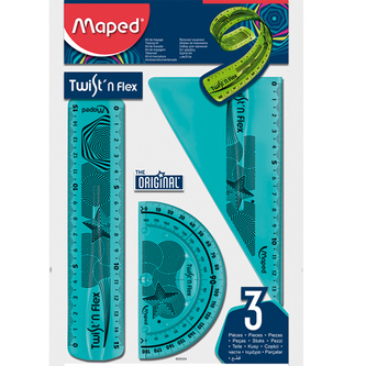 Zestaw geometryczny 15 cm niełamliwy TWIST N FLEX Maped