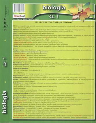Ściąga składana. Biologia część 1. Układ nerwowy, narządy zmysłów