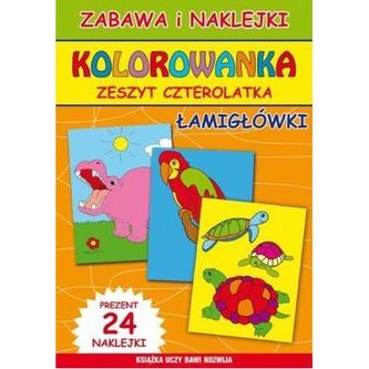 Kolorowanka Zeszyt 4-latka. Łamigłówki
