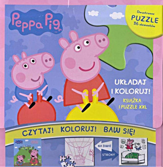 Świnka Peppa. Układaj i koloruj. Zestaw książek + puzzle