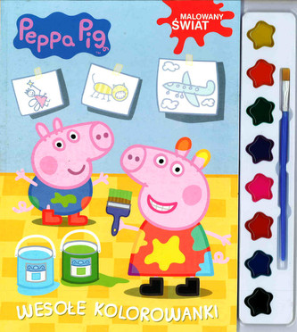 Peppa Pig. Wesołe kolorowanki + farbki