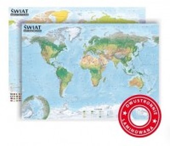 Świat. Mapa polityczna i krajobrazowa