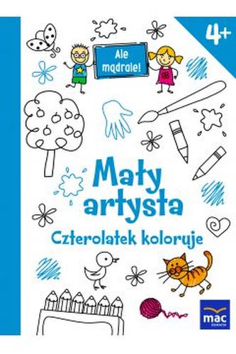 Mały artysta Czterolatek koloruje