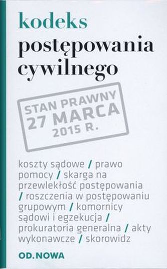 KODEKS POSTĘPOWANIA CYWLINEGO 27.03.2015 FOLIA