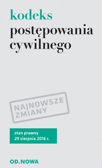 KODEKS POSTĘPOWANIA CYWILNEGO 8.2016
