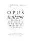 Opus italicum /angl./