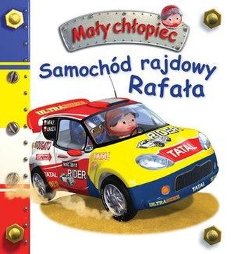 Mały chłopiec. Samochód rajdowy Rafała w.2020