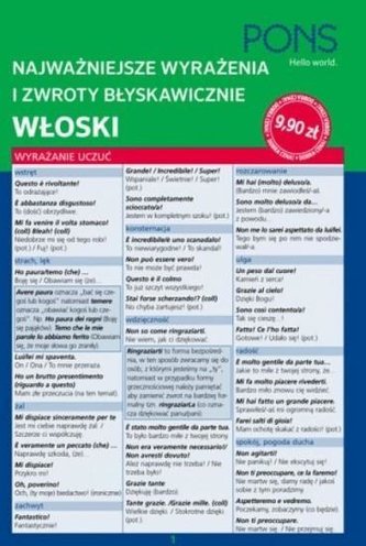 Najważniejsze wyrażenia i zwroty błysk. Włoski