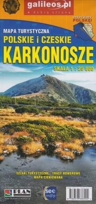 Mapa tur. Karkonosze polskie i czeskie 1:25 000