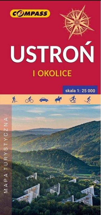 Mapa turyst. Ustroń i okolice. Brenna.. 1:25 000