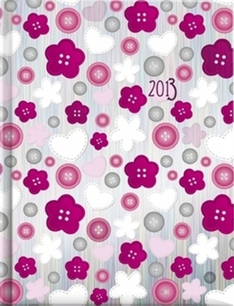 Diář 2013 Crazy kapesní - Knoflíky
