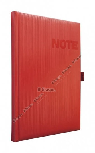 Notes Nona červený - čtverečkovaný A5