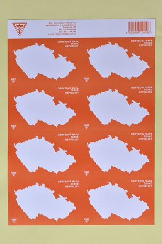Obrysová mapa. Určeno pro 3., 4. a 5. třídu a žáky s SPU