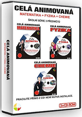 Celá Animovaná Matematika, Fyzika, Chemie - učivo ZŠ a SŠ - sada 3CD