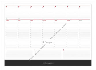 Kalendář stolní 2017 - Mapový stolní blok červený