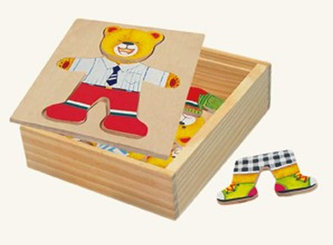 Puzzle - šatníková skriňa - medvedík