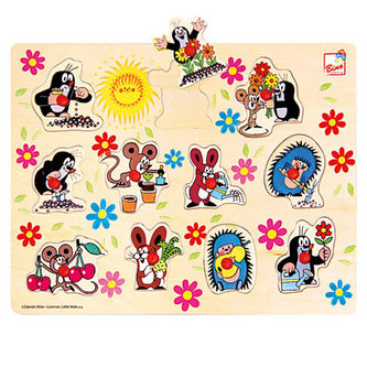 Krtek - Dřevěná vkládačka