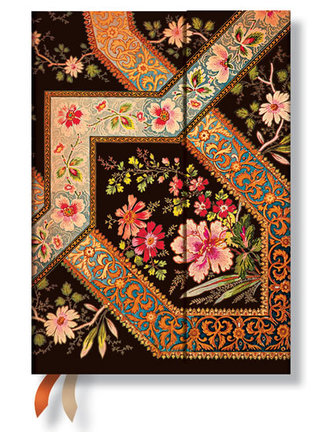 Diář 2015 - Filigree Floral Ebony (12-měsíční horizontal Week-at-a-Time)