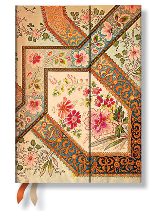 Diář 2015 - Filigree Floral Ivory (12-měsíční horizontal Week-at-a-Time)