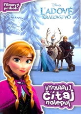 Ľadové kráľovstvo Filmový príbeh Vyfarbuj, čítaj, nalepuj