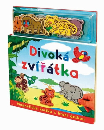 Divoká zvířátka - Magnetická knížka s hrací deskou