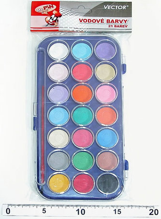 Vodové barvy - 21 barev
