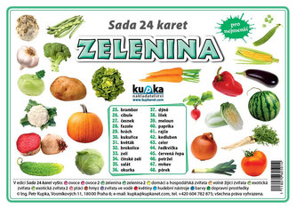 Sada 24 kariet Zelenina