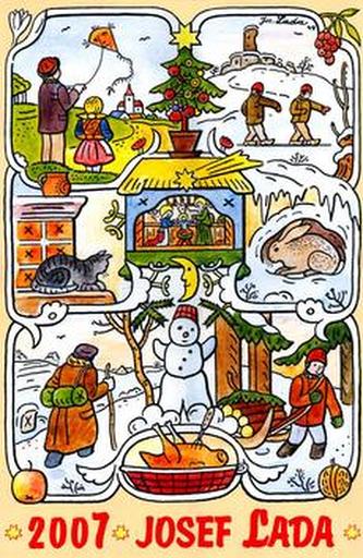 Josef Lada Roční období 2007 - nástěnný kalendář