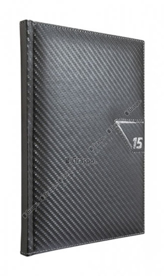 Diář 2014 - Carbon stříbrný týdenní A5