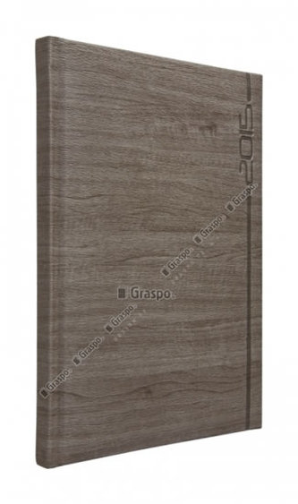 Diář 2014 - Wood hnědý týdenní A5