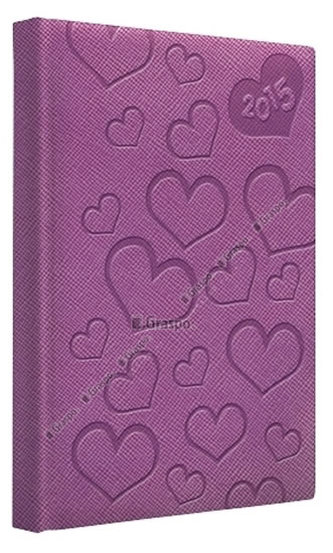 Diář 2014 - LOVE fialový Crazy