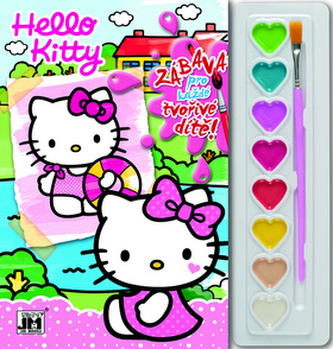 Hello Kitty - omalovánka s vodovkami