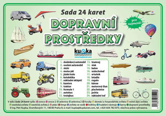 Súprava 24 kariet Dopravné prostriedky