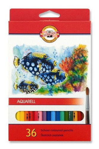 súprava pasteliek akvarelových 36 ryby