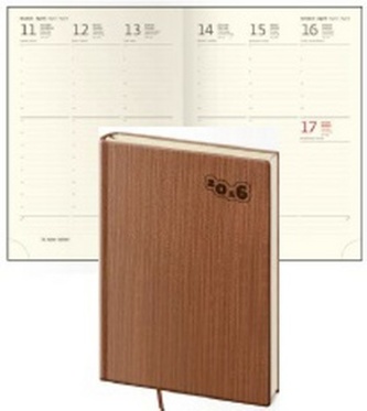 Diář 2016 - Manchester A5 týdenní - hnědá