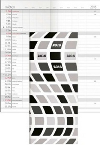Diář 2016 - Napoli měsíční kapesní PVC - design 01