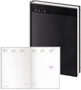 Diář 2016 - Print B5 týdenní - černá