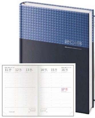 Diář 2016 - Square A5 týdenní - modrá