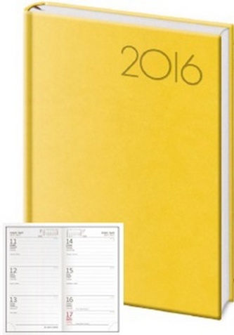 Diář 2016 - Print kapesní týdenní - žlutá