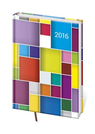 Diář 2016 - Vario A5 denní - Cube