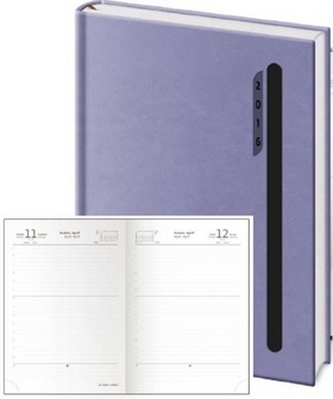 Diář 2016 - Violet A5 denní - fialová/černá