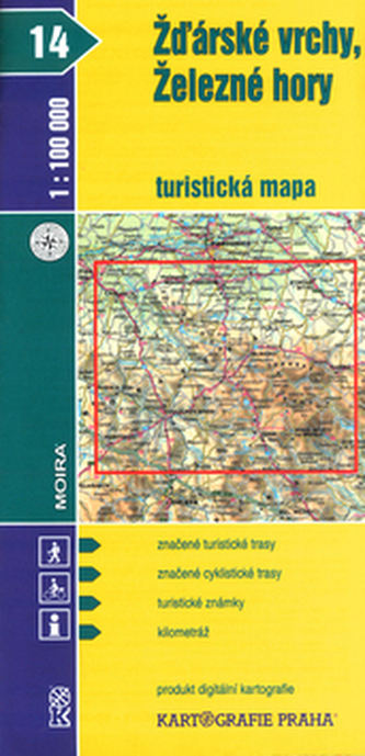1:100T (14)-Žďárské vrchy, Železné hory (turistická mapa)