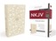NKJV, Thinline Bible, Standard Print, Cloth over Board, White/Tan, Red Letter Edition, Comfort Print