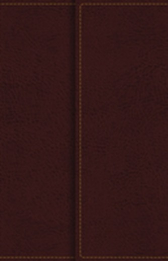 KJV, Reference Bible, Compact, Large Print, Snapflap Leather-Look, Burgundy, Red Letter Edition, Comfort Print